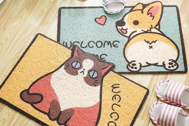 Cartoon animal pattern door mat (1)