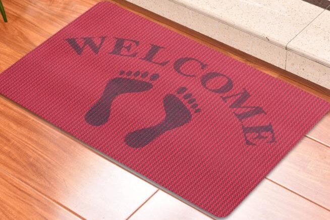 Honeycomb printed rubber door mat (1)