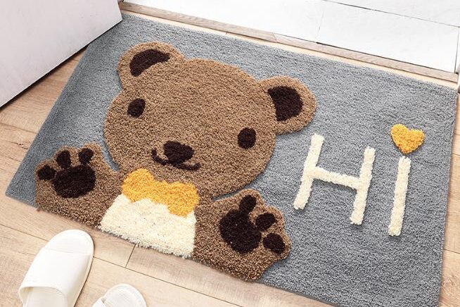 New cartoon flocking mat (1)