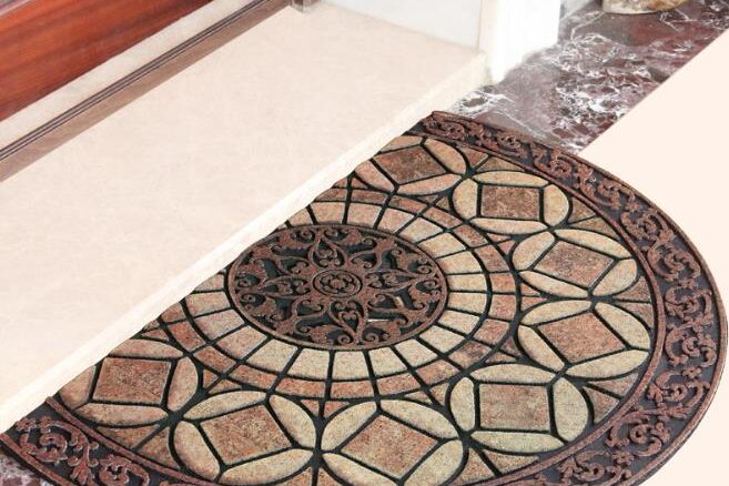 Particle flocking rubber mat (1)