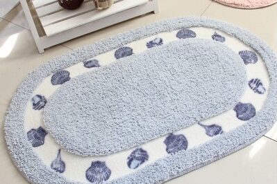 Pastoral printing oval door mat (1)