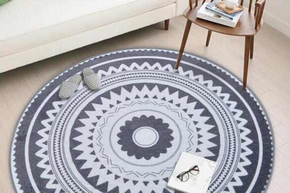 Nordic pattern round mat (1)