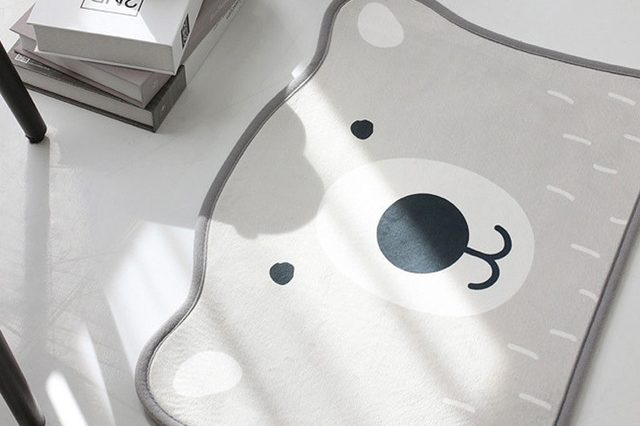 Cartoon bear pattern floor mat (3)