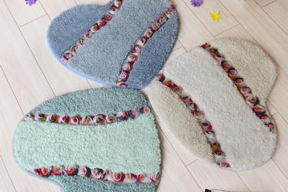 Heart-shaped pastoral style cute mat (5)