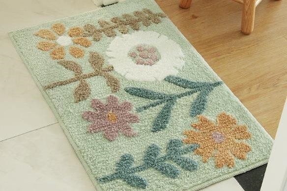 Printed absorbent pastoral style non-slip mat (1)