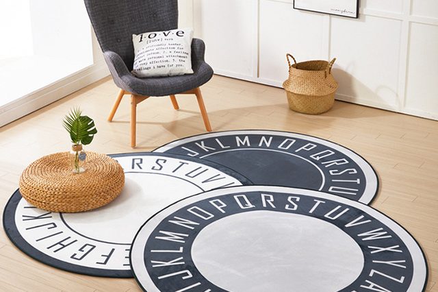 Round cartoon non-slip carpet (2)
