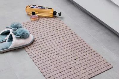 Home Bathroom Non-Slip Mat Chocolate Square Mat (4)