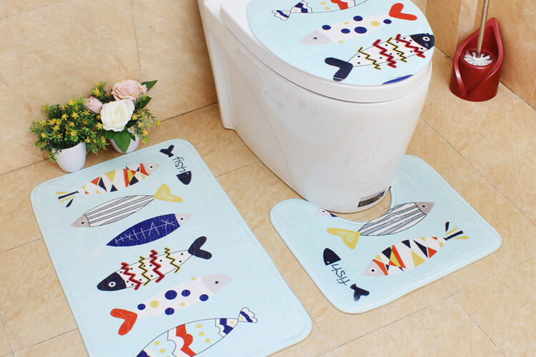 Nordic Printed PVC Latex Bathroom Non-Slip Mat (5)