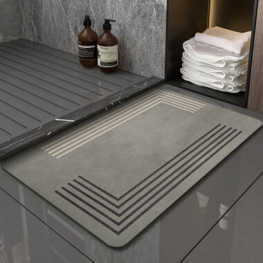 Absorbent Diatomaceous Soft Pad Non-slip Quick Dry Bathroom Mat for Toilet