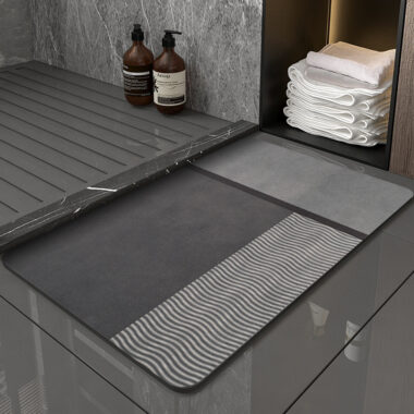 Absorbent Diatomaceous Soft Pad Non-slip Quick Dry Bathroom Mat for Toilet
