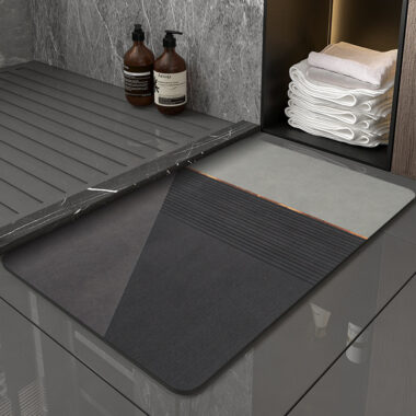 Absorbent Diatomaceous Soft Pad Non-slip Quick Dry Bathroom Mat for Toilet