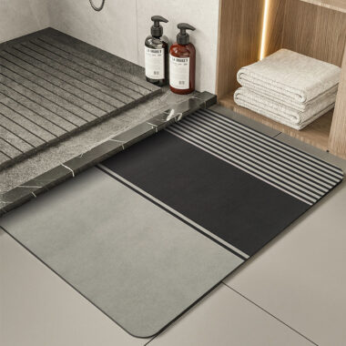 Absorbent Diatomaceous Soft Pad Non-slip Quick Dry Bathroom Mat for Toilet