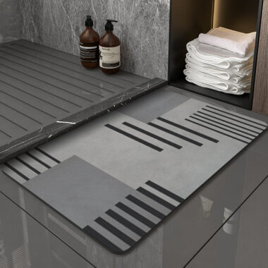 Absorbent Diatomaceous Soft Pad Non-slip Quick Dry Bathroom Mat for Toilet