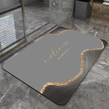 Absorbent Diatomaceous Soft Pad Non-slip Quick Dry Bathroom Mat for Toilet