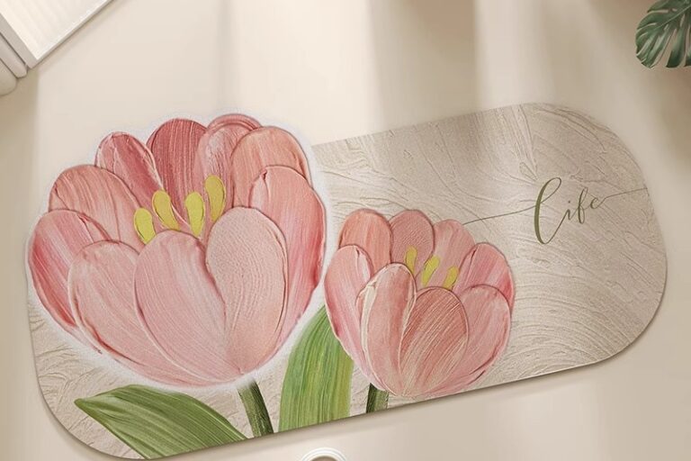 Non-Slip Diatomaceous Earth Bathroom Mat for Toilet and Entryway