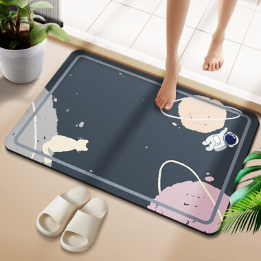 Non-Slip Diatomaceous Earth Bathroom Mat Absorbent Toilet Foot Mat