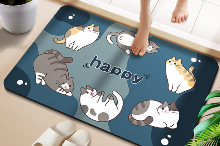 Non-Slip Diatomaceous Earth Bathroom Mat Absorbent Toilet Foot Mat