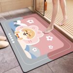 Diatomaceous Earth Cartoon Bathroom Absorbent Fast-Dry Non-Slip Rubber Mat