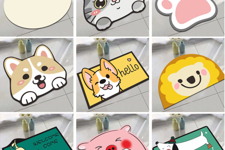 Custom Cartoon Shaped Door Mat for Kids, Indoor Use, Non-Slip Bathroom and Living Room Mat
