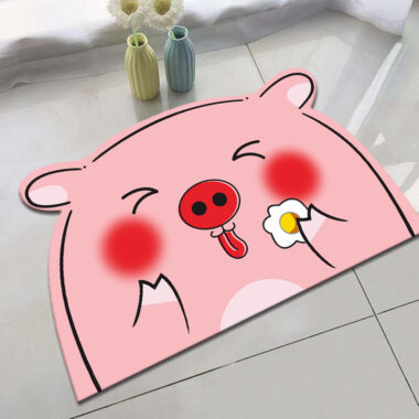 Custom Cartoon Shaped Door Mat for Kids, Indoor Use, Non-Slip Bathroom and Living Room Mat