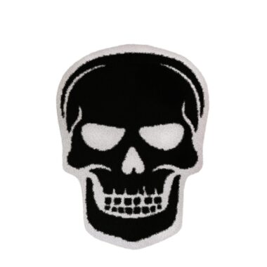 Halloween Skeleton Skull Faux Cashmere Non-Slip Door Mat for Home & Bathroom