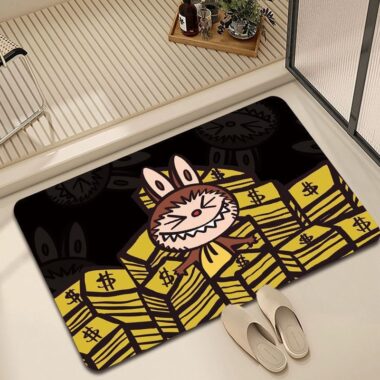 Labubu Home Door Mat Absorbent and Non-Slip for Kitchen & Bathroom Use