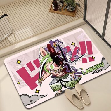 Labubu Home Door Mat Absorbent and Non-Slip for Kitchen & Bathroom Use