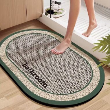 Luxury Absorbent Non-Slip Quick-Dry Bathroom Mat for Toilet and Entryway