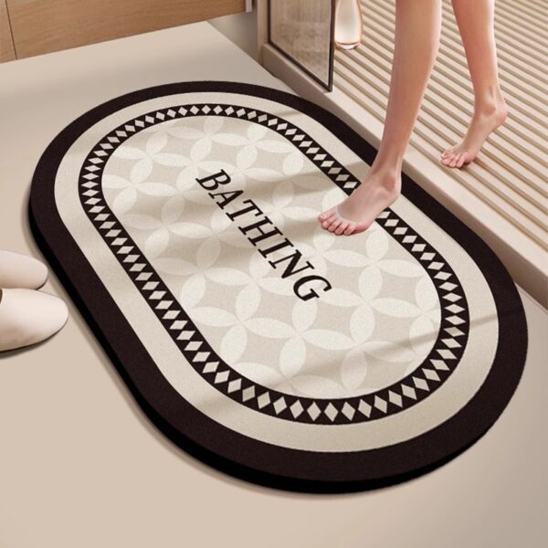 Luxury Absorbent Non-Slip Quick-Dry Bathroom Mat for Toilet and Entryway