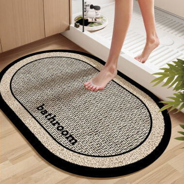 Luxury Absorbent Non-Slip Quick-Dry Bathroom Mat for Toilet and Entryway