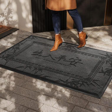  Luxury Red Non-Slip Villa Entrance Doormat Thick Outdoor Mat for Home