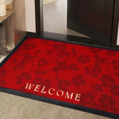  Luxury Red Non-Slip Villa Entrance Doormat Thick Outdoor Mat for Home