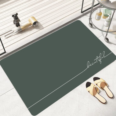 Minimalist Diatomaceous Earth Bathroom Mat Absorbent Toilet Door Mat