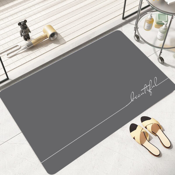 Minimalist Diatomaceous Earth Bathroom Mat Absorbent Toilet Door Mat