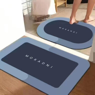 Absorbent Bathroom Door Mat Non-Slip Foot Mat for Toilet and Entryway