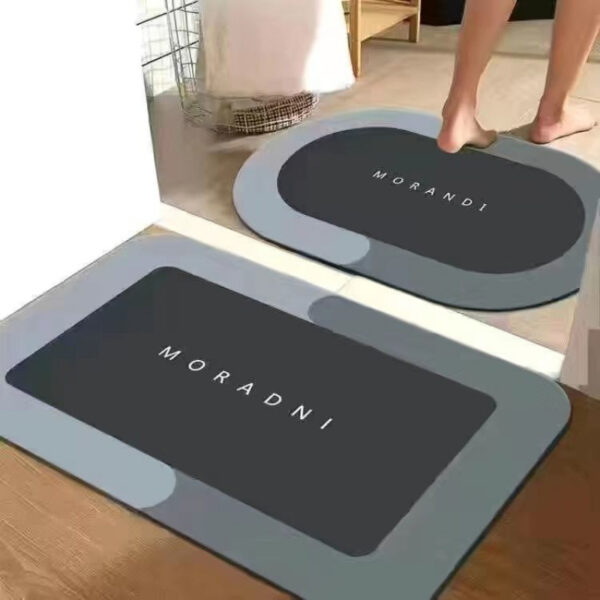 Absorbent Bathroom Door Mat Non-Slip Foot Mat for Toilet and Entryway