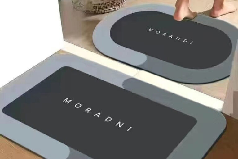 Absorbent Bathroom Door Mat Non-Slip Foot Mat for Toilet and Entryway