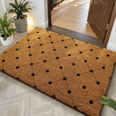  Durable Outdoor Coconut Fiber Entrance Mat Non-Slip Mud Scraping and Dust Cleaning