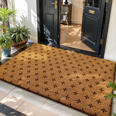  Durable Outdoor Coconut Fiber Entrance Mat Non-Slip Mud Scraping and Dust Cleaning