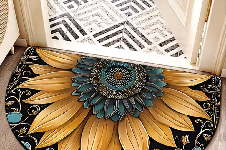 Outdoor Half Round Door Mat for Entryway Durable and Easy to Clean Outdoor Decor Rug (1) Durable Outdoor Half Round Door Mat Easy to Clean for Entryway and Garden Use