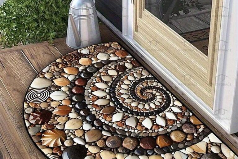 Durable Outdoor Half Round Door Mat Easy to Clean for Entryway and Garden Use