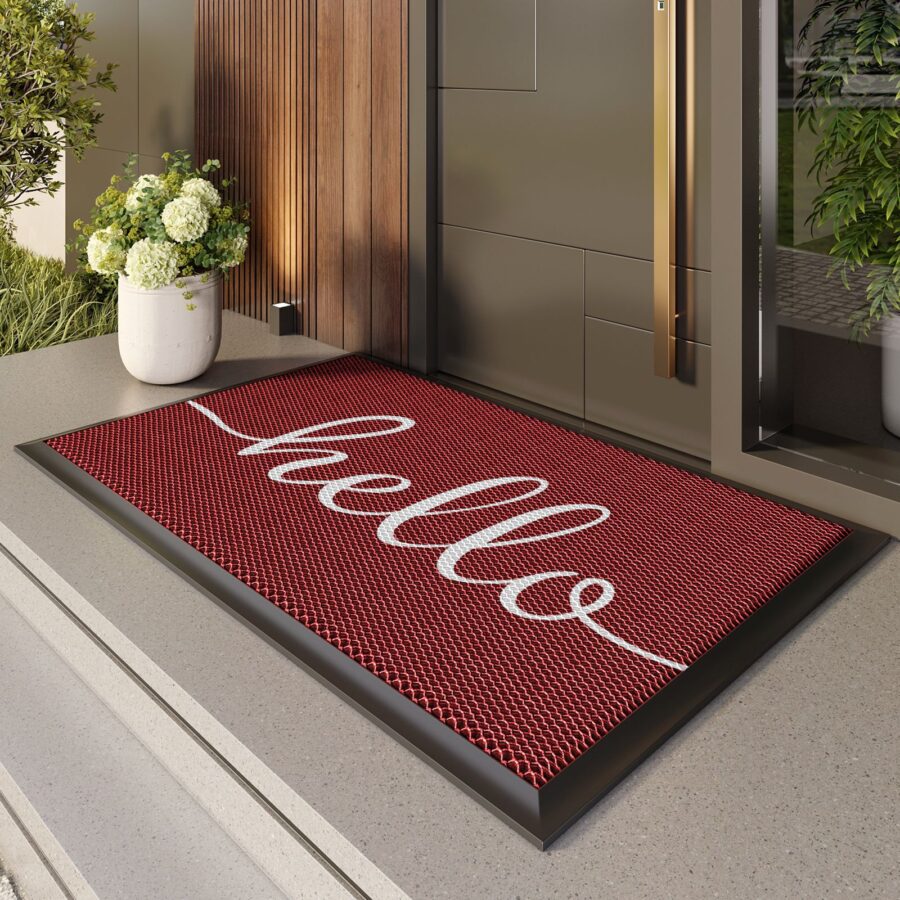 Non-Slip Outdoor Welcome Mat Waterproof and UV Resistant for Entryway