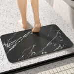 PU Leather Absorbent Fast-Dry Oil-Resistant Diatomaceous Bathroom Mat