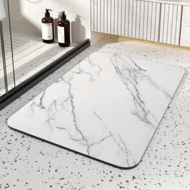 PU Leather Absorbent Fast-Dry Oil-Resistant Diatomaceous Bathroom Mat
