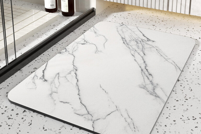 PU Leather Absorbent Fast-Dry Bathroom Mat Oil-Resistant Diatomaceous Kitchen Rug (4) PU Leather Absorbent Fast-Dry Oil-Resistant Diatomaceous Bathroom Mat