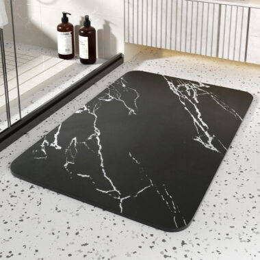 PU Leather Absorbent Fast-Dry Oil-Resistant Diatomaceous Bathroom Mat