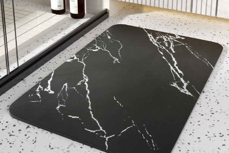 PU Leather Absorbent Fast-Dry Oil-Resistant Diatomaceous Bathroom Mat