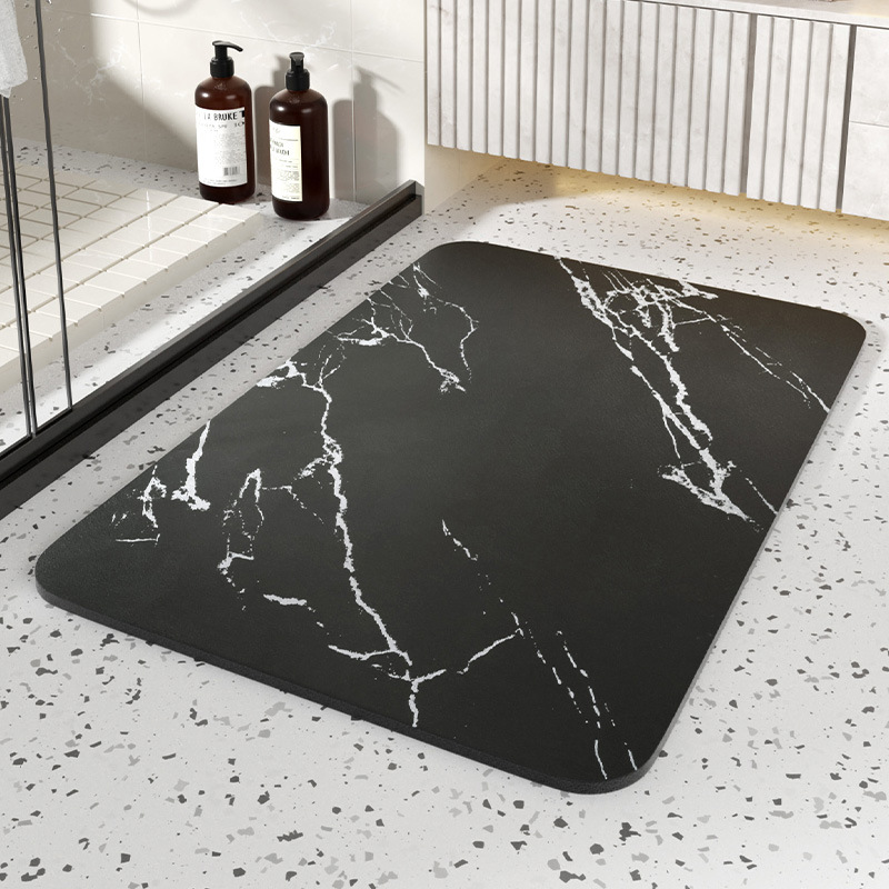 PU Leather Absorbent Fast-Dry Bathroom Mat Oil-Resistant Diatomaceous Kitchen Rug (5) PU Leather Absorbent Fast-Dry Oil-Resistant Diatomaceous Bathroom Mat