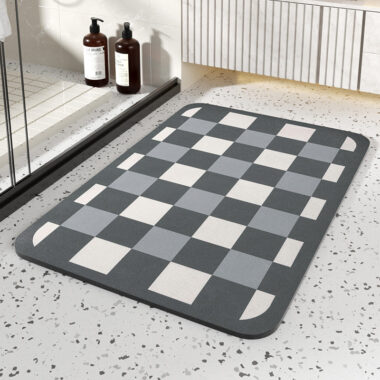 PU Leather Absorbent Fast-Dry Oil-Resistant Diatomaceous Bathroom Mat