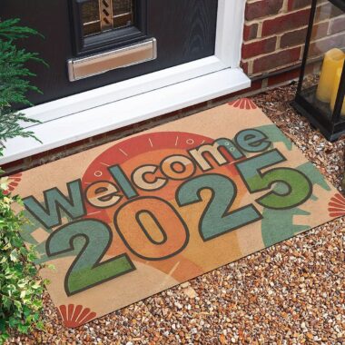 Non-Slip Vintage Floral Outdoor Door Mat for Front Door and Entryway

